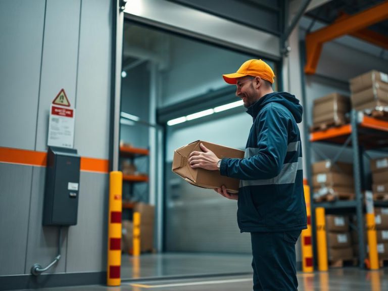 Courier handing over a parcel — door-to-door express delivery in Jordan